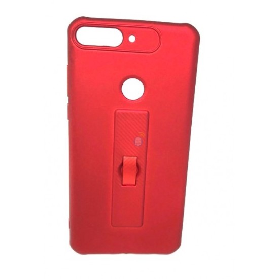 CAPA DE SILICONE MOTOMO COM ANEL DE DEDO PARA HUAWEI Y7 PRO 2018 RED